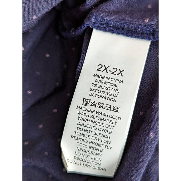 Kate Spade Women Blue Polka Dots Button-Up Shirt & Short Sleep Set Size 2X - Picture 7 of 8